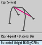Cusco SFTY21 5-Point (No Front Bars) Steel Black Roll Cage 90-97 Mazda Miata (NA) (S/O/No Cancel)