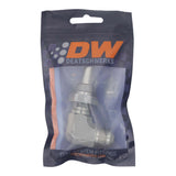 DeatschWerks 8AN Male Flare to 90-Degree 3/8in Single Hose Barb - Anodized DW Titanium