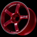 Advan TC4 18x9 +25 5-114.3 Racing Candy Red and Ring Wheel
