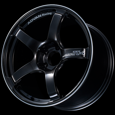 Advan TC4 18x9 +53 5-120 Racing Black Gunmetallic & Ring Wheel