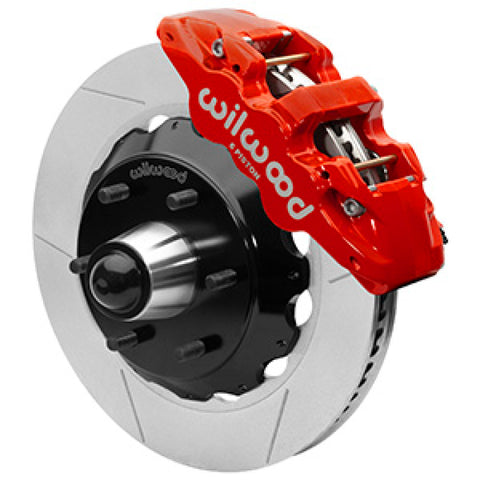 Wilwood 63-87 C10 CPP Spindle AERO6 Front BBK 14in Slotted 6x5.5 BC - Red