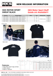 HKS MOTORSPORT SWEATSHIRT BLACK S