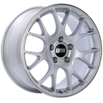 BBS CH-R 20x9 5x130 ET49 CB71.6 Brilliant Silver Polished Rim Protector Wheel w/ Motorsport Etching