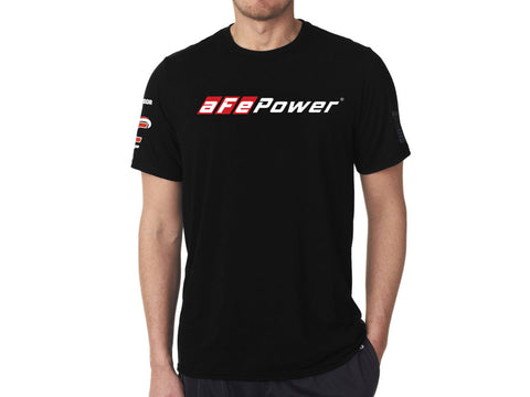 aFe POWER Short Sleeve Motorsport T-Shirt Black L