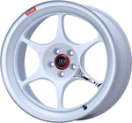 Enkei PF06 18x9in 5x120 BP 42mm Offset 72.5mm Bore White Machined Wheel