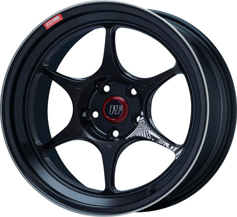 Enkei PF06 18x10in 5x114.3 BP 25mm Offset 75mm Bore Black Machined Wheel