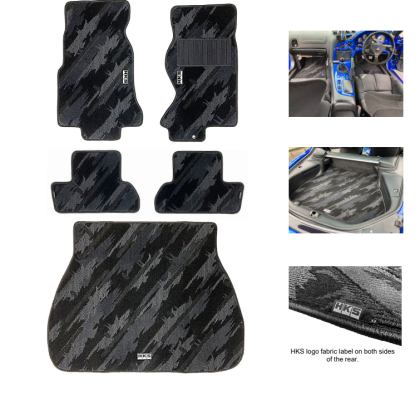 HKS Monotone Oil Color Floor Mats - Full Set - FD3S - LHD