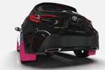 Rally Armor 20-22 Toyota GR Yaris Hatchback (Does Not Fit Regular Yaris) Pink Mud Flap BCE Logo