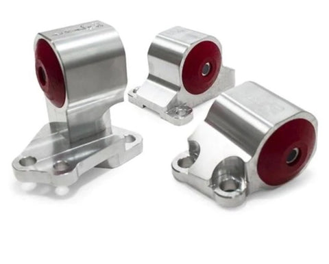 Innovative 92-95 Civic B/D Series Silver Aluminum Mounts Solid Bushings (Auto to Manual 2 Bolt)