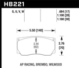 Hawk DTC-60 AP Racing/Wilwood Race Brake Pads