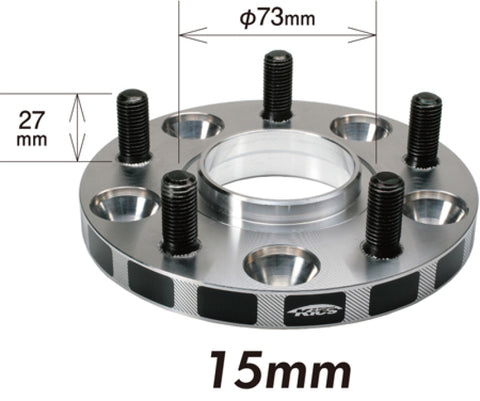 Project Kics 15mm Thick 12x1.25 66mm Hub 5-114.3 Wide Tread Spacers