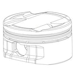 CP Piston & Ring Set for Honda F20C - Bore (87mm) - Size (STD) - CR (9.0) - New Design SINGLE PISTON