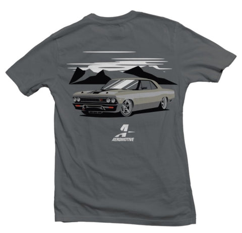 Aeromotive Muscle Car Logo Grey T-Shirt - X-Large