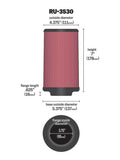 K&N Universal Rubber Filter 3.75in FLG x 5.375in Base x 5.375in Top x 7in Height