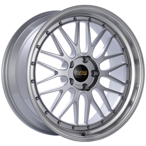 BBS LM 19x8.5 5x120 ET32 Diamond Silver Center Diamond Cut Lip Wheel -82mm PFS/Clip Required