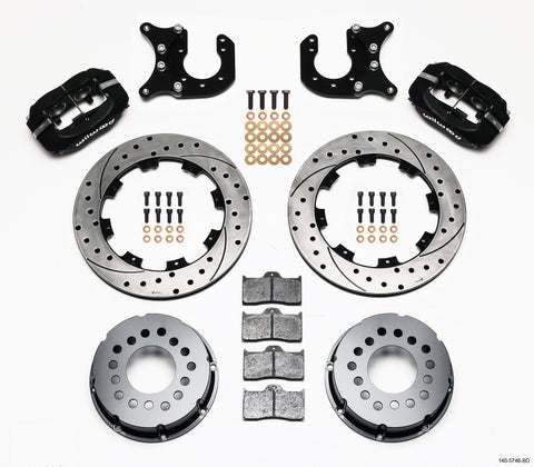 Wilwood Forged Dynalite P/S Rear Kit Drilled Rotor Chevy 12 Bolt-Spec 3.15in Brng