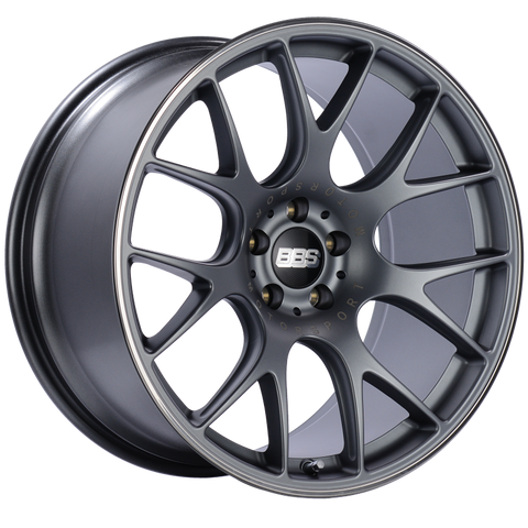 BBS CH-R 20x10.5 5x112 ET25 Satin Titanium Polished Rim Protector Wheel -82mm PFS/Clip Required