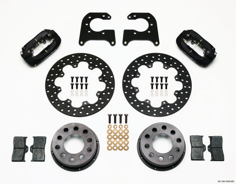 Wilwood Forged Dynalite Rear Drag Kit Drilled Rotor 58-64 Olds/Pont .690in Studs