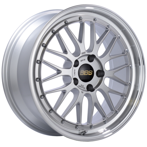 BBS LM 20x10 5x120 ET45 Diamond Silver Center Diamond Cut Lip Wheel -82mm PFS/Clip Required