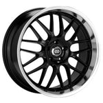 Enkei Lusso 20 x 8.5 40mm Offset 5x114.3 Bolt Pattern Black w/ Machine Lip Wheel