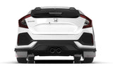Rally Armor 17-21 Honda Civic Sport & Touring (Hatch) White UR Mud Flap w/ Red Logo