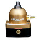 Fuelab 525 TBI Adjustable FPR In-Line Large Seat 10-25 PSI (1) -6AN In (1) -6AN Return - Gold
