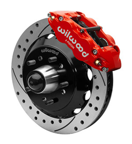 Wilwood Forged Narrow Superlite 6R Front Big Brake Kit 13.06in Drilled Rotors 88-98 C1500 - Red