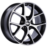 BBS SR 17x7.5 5x115 ET40 CB70.2 Satin Black Diamond Cut Face Wheel