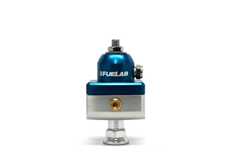 Fuelab 575 Carb Adjustable Mini FPR Blocking 1-3 PSI (1) -6AN In (2) -6AN Out - Blue