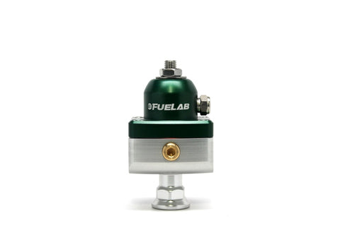 Fuelab 575 Carb Adjustable Mini FPR Blocking 4-12 PSI (1) -6AN In (2) -6AN Out - Green