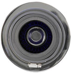 K&N Universal Air Filter Chrome Round Tapered Blue - 4in Flange ID x 1.125in Flange Length x 5.5in H