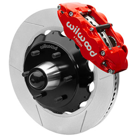 Wilwood 63-87 C10 FNSL6R Front Big Brake Brake Kit 14in slotted 6x5.5 BP for drop spindles - Red