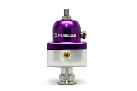 Fuelab 555 Carb Adjustable FPR Blocking 4-12 PSI (1) -8AN In (2) -8AN Out - Purple