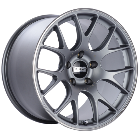 BBS CH-R 19x12 5x130 ET45 CB71.6 Satin Titanium Polished Rim Protector Wheel