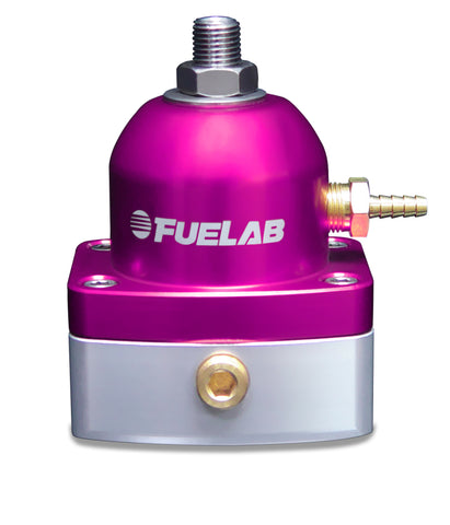 Fuelab 525 TBI Adjustable FPR In-Line Large Seat 10-25 PSI (1) -6AN In (1) -6AN Return - Purple