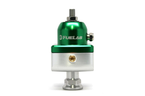 Fuelab 555 High Pressure Adjustable FPR Blocking 25-65 PSI (1) -8AN In (2) -8AN Out - Green