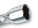 Borla 2.5in Inlet 4in Single Round Rolled Edge Outlet x 8in Long Weld On Exhaust Tip