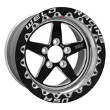 Weld S71 15x12.33 / 5x4.5 BP / 4.5in. BS Black Wheel (Medium Pad) - Black Single Beadlock MT