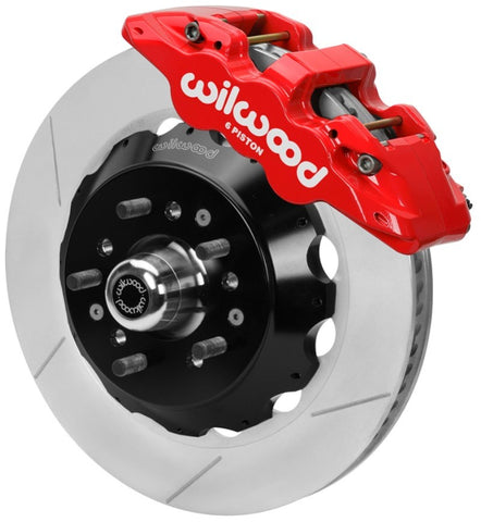 Wilwood 70-81 FBody/75-79 A&XBody AERO6 Frt BBK 14in Rtr Red Calipers Use w/ Pro Drop Spindle