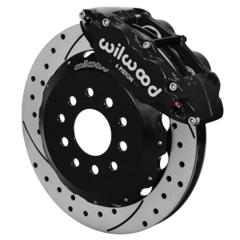 Wilwood 63-87 C10/C15 Superlite 6p FNSL6R Brake Kit Drill/Slot DSE Spindle 13.06 Rotor - Black