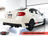 AWE Tuning Subaru WRX/STI VA/GV Sedan Track Edition Exhaust - Diamond Black Tips (102mm)