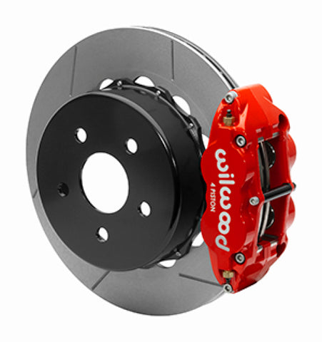 Wilwood 2020+ Jeep Gladiator (JT) Narrow Superlite 4R Rear Slotted Brake Kit 14.00in Red w/ Lines