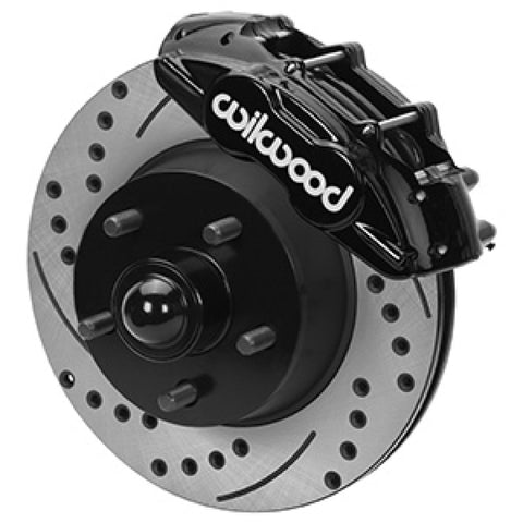 Wilwood 65-67 Ford Mustang D11 11.29 in. Brake Kit w/ Flex Lines - Drilled Rotors