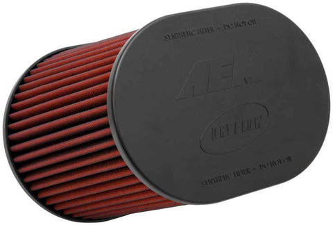 AEM Dryflow Air Filter Oval Straight 9in Base OS L x 5in Base OS W x 9.5in Top OS L x 6.75 OS Top W