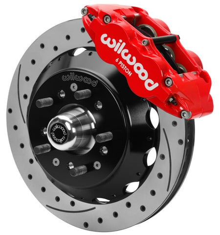 Wilwood 70-81 FBody/75-79 A&XBody FNSL6R Frt Brk Kit 12.88in D/S Rtr Red Caliper Use w/ PD Spindle