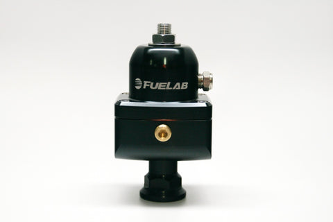Fuelab 555 High Pressure Adjustable FPR Blocking 25-65 PSI (1) -8AN In (2) -8AN Out - Black