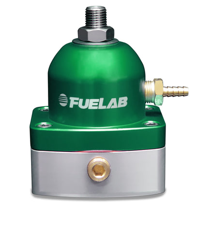 Fuelab 545 TBI Adjustable Mini FPR In-Line 10-25 PSI (1) -6AN In (1) -6AN Return - Green