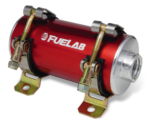 Fuelab Prodigy Reduced Size Carb In-Line Fuel Pump w/Internal Bypass - 800 HP - Red