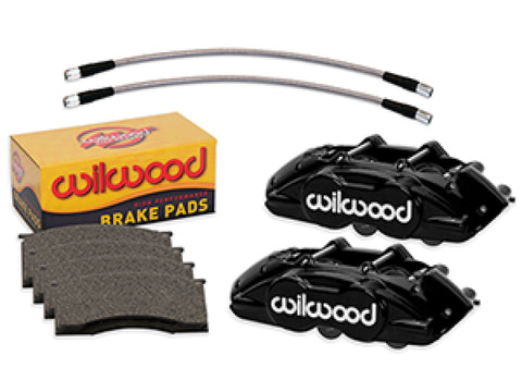 Wilwood 65-67 Ford Mustang D11 Calipers w/ Pads & Lines - Black