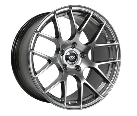 Enkei Raijin 19x8 35mm Offset 5x112 Bolt Pattern 72.6 Bore Dia Hyper Silver Wheel